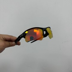 Oakley Flak 2.0 XL OO9188 Sunglasses Black Frame Polarized Red Lens Mens New