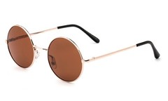 Kids Round Circle John Lennon Sunglasses Spring Temple with Solid or Flash Lens