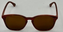 Perry Ellis Mens Sunglass Wood Plastic Square, Brown Lens PE83 2