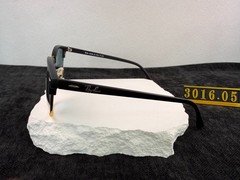 Ray-Ban RB3016 Clubmaster Sunglasses, Black & Gold Frame, Blue Gradient G-15 Len