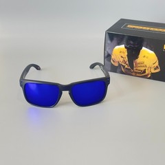 Oakley Holbrook OO9102 signature edition Sunglasses frosted black Deep Blue lens
