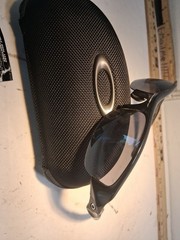 Oakley Flak Jacket Sunglasses Black Wrap Sport 03-881 63-14 Made In USA TD37D