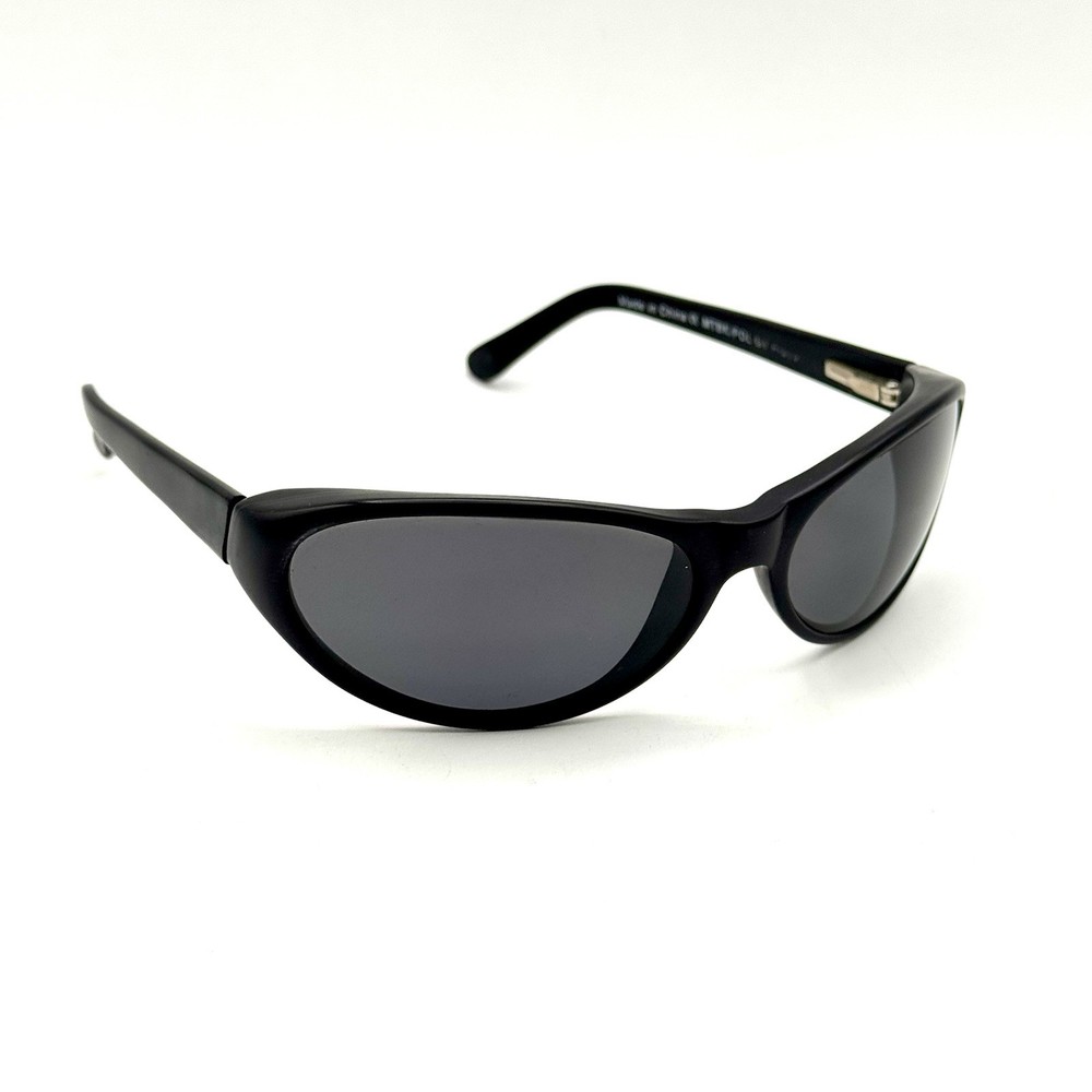 Tordue Designer Wrap Sunglasses Polarized Black Acetate Frame & Lenses 63-17-125