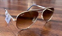 NEW RayBan NEW AVIATOR Arista Gold + Light Brown Gradient Lens RB3625 001-51