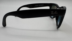 Ray-Ban 4105 Folding Wayfarer Sunglasses Matte Black Orange-Red Mirror Lens 50mm