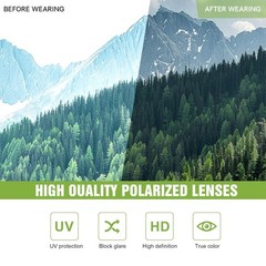 3 Pack Polarized Sports Sunglasses for Men, Mens Sunglasses Wrap Around UV Prote