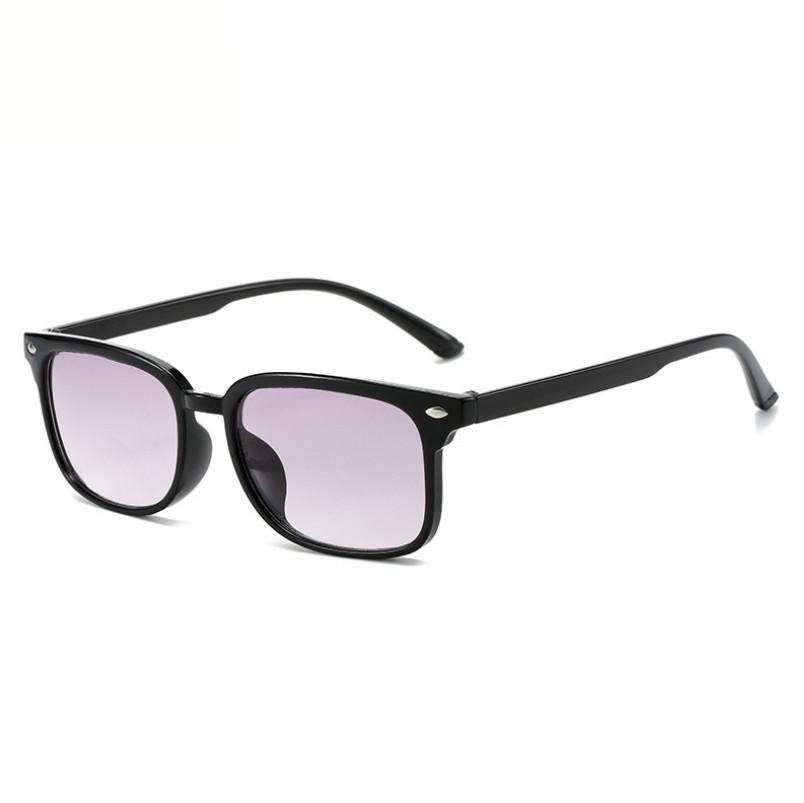Unisex TR90 Square Tinted Bifocal Reading Glasses Lightweight Outdoor Sunglasses
