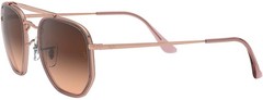 Ray-Ban 0Rb3648M The Marshal Ii Irregular Sunglasses – Copper / Pink Gradient