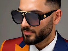 XL MENS UV400 Large Wide Frame Oversized Gangster Rectangle Shade Sunglasses