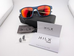 *New* HILX VIZO Sunglasses, Destroyer HX100602APUI Blue/Light Grey, 54-17-140