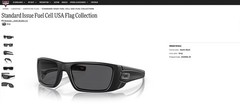 Oakley Fuel Cell Sunglasses Matte Black Gray USA Flag OO9096-2960 with Pouch
