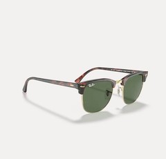 Ray-Ban ClubMaster RB3016 Tortoiseshell/Gold Green Lenses Unisex Sunglasses
