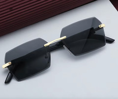 Man Sunglasses Rapper Shades Fashion Designer Retro Eye Wear Blue Clear Lens Men