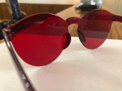 2024 NEW A24 CIVIL WAR MOVIE DVD STYLE SUNGLASSES CANDY APPLE RED US SHIPPER!!!