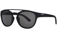 Bolle Boxton 12353 Sunglasses Black Rubber/Polarized Grey Round Shape 52mm