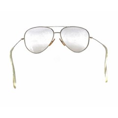 Gold Metal Large Aviator Sunglasses Light Brown Glass Lens Designer Men Women