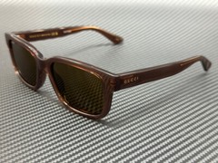 GUCCI GG1583S 004 Brown Transparent Men’s Large 56 mm Sunglasses