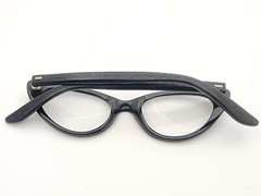 Vintage Safilo Fedra Wood-Grain Brown Cat-Eye Eyeglass 5 3/4 Frame Only