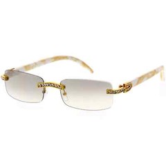 diamond buffs sunglasses men’s women’s LUXURY glasses retro Gold buff’s vvs Ice