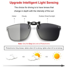 Polarized Clip On Sunglasses For Prescription Glasses Anti-Glare Flip Up Eyewear