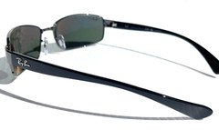 NEW Ray Ban Gunmetal w POLARIZED Dark Green Lens Sunglass RB 3364 004/58