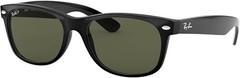 Ray-Ban RB2132 901/58 New Wayfarer 55mm Black Green Polarized NEW w/ Tags