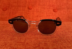 MOSCOT Lemtosh Sun Sunglasses | Black Crystal | 44mm | G-15 Polarized Glass Lens