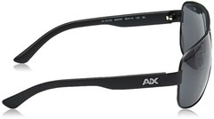 A|X Armani Exchange Men’s AX2012S Rectangular Metal Sunglasses, Satin Black