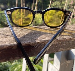 Vintage Yellow Sunglasses Men Black Glasses Johnny Depp Glasses Unisex UV400