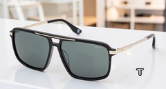 BMW BW0059-H 01N Shiny Black Green 58 mm Geometric Men’s Sunglasses
