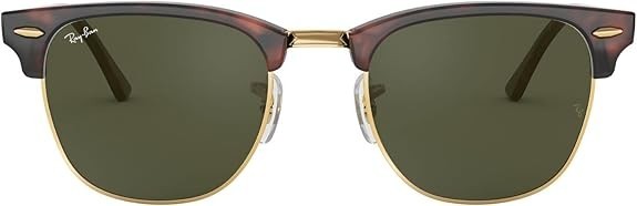Ray-Ban RB3016 W0366 49mm Clubmaster Tortoise on Gold G-15 Green Sunglasses