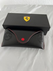 *BRAND NEW* Ray-Ban RB8313M Scuderia Ferrari Coll Black & Yellow, Blue Mirror