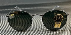 RAY BAN RB3447 919931 Black Green G-15 Round Men’s 47 mm Sunglasses