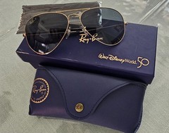 Disney World 50th Anniversary Ray-Ban Aviator Polarized Sunglasses