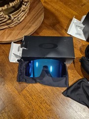 Oakley Sutro Sunglasses Black Frame Prizm Blue Lens With Replacement Lens