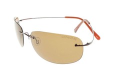 Onos SCHOONER Rimless Titanium Espresso / Brown Polarized Sunglasses