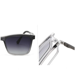 Men 3 in 1 Magnetic Clip On Flip Up TR90 Eyeglasses Square Polarized Sunglasses
