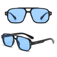 Fashion Square Sunglasses, Vintage Retro Rectangle Sunglasses for Men and Women