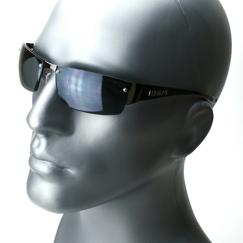 Mens Rectangle Rimless Shades Classic Sunglasses Black Brown New Fashion