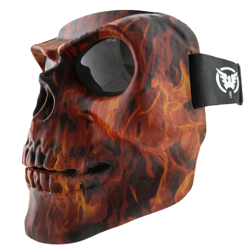 Global Vision Skull Mask Motorcycle Full Face Coverage Riding Goggles Matte F…