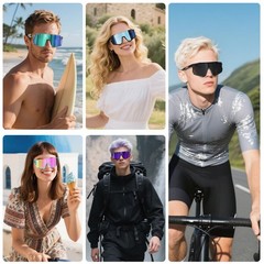 Polarized Cycling Sunglasses for Men Women UV Protection with Myopia Clip Bas…