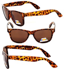 Retro Classic Square Frame Polarized Designer Sunglasses – Tortoise WF08