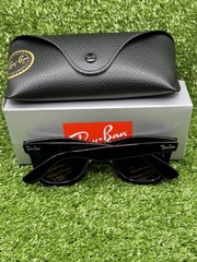 Ray-Ban RB2140 Wayfarer Sunglasses Gloss Black Frame And Lens 50mm