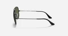Ray-Ban RB3025 002/58 58-14 3P Unisex Polished Black Sunglasses G-15 Lenses NEW