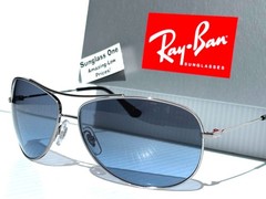 NEW Ray Ban Gunmetal UV PROTECTIVE Gradient Blue Grey Sunglass RB3293 004/8F