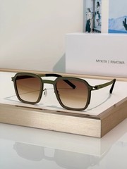 MYKITA x RIMOWA MR002 Olive Green Titanium Sunglasses Brown Gradient Lens New
