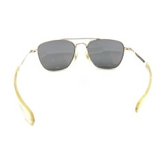 General Optical Vintage Gold Aviator Sunglasses Gray Lens 140 USA Men Women