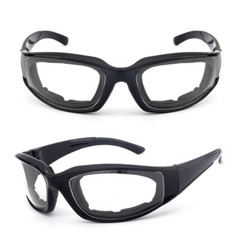 1 PAIR Combo Padded Goggles Wind Resistant Sunglasses Motorcycle Riding Glasses
