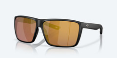 BRAND NEW Costa Del Mar RINCON II 2 Matte Black / Gold POLARIZED Glass 580G