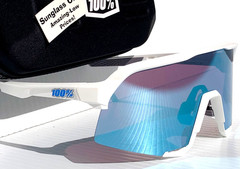 100% Percent SPEEDCRAFT Matte White HiPER Blue Mirror Lens Sunglass 60007-00012